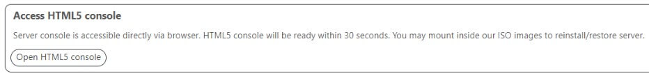 Access HTML5 console